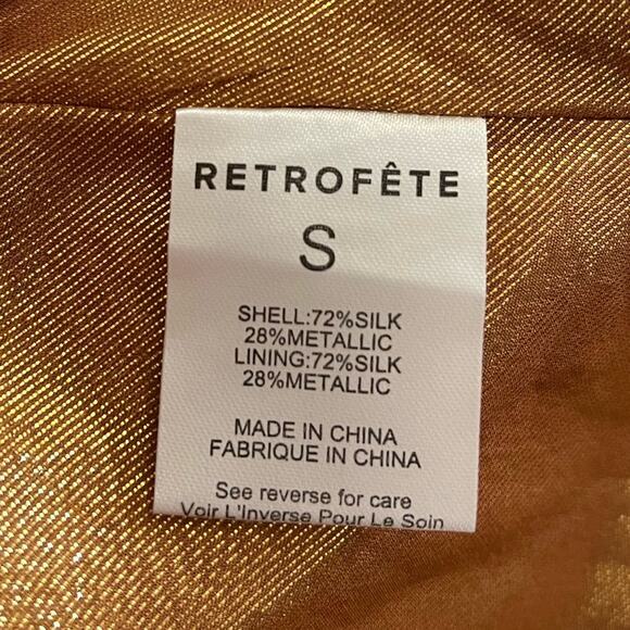 RETROFETE Cleo Silk Chiffon Maxi Dress Nude Glitter Adjustable Halter Side Slit - Picture 9 of 10